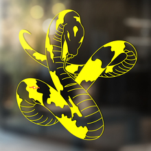 Serpente Vinile Arte Parete Finestra Bagno Adesivo Decalcomania rimovibile#12
_3