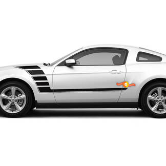 Decalcomanie parafango a strisce stroboscopiche laterali per Ford Mustang 2005-2024
