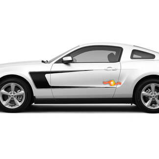 Decalcomanie a strisce stile accento C per porte laterali per grafica adesivi in ​​vinile Ford Mustang 2005-2024 2
