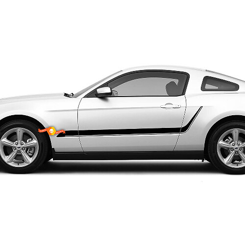 Adesivi in vinile per fascia laterale inferiore porta per Musclecar Mustang 2005-2024