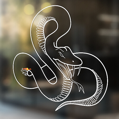 Serpente Vinile Arte Parete Finestra Bagno Adesivo Decalcomania rimovibile#16
