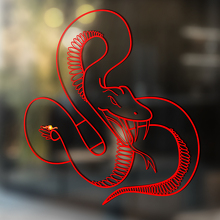 Serpente Vinile Arte Parete Finestra Bagno Adesivo Decalcomania rimovibile#16
_4