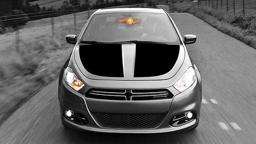 Stripes di accento del cofano decalcomanie in vinile per Dodge Dart
