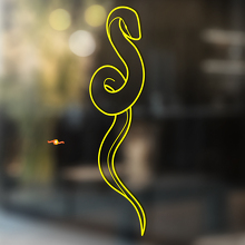 Serpente in Stile Contorno Minimalista Adesivo Universale in Vinile_3