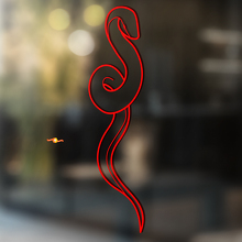 Serpente in Stile Contorno Minimalista Adesivo Universale in Vinile_4