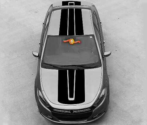 Kit decalcomanie in vinile con strisce accentuate superiori per Dodge Dart 2013-2020