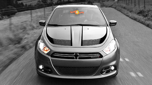 Set di Adesivi in Vinile per Strisce Accenti Cofano per Dodge Dart 2013-18