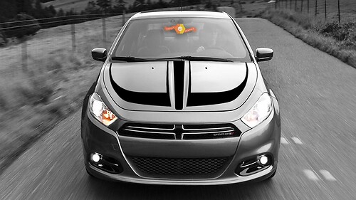Decalcomanie a strisce per cofano per Dodge Dart
