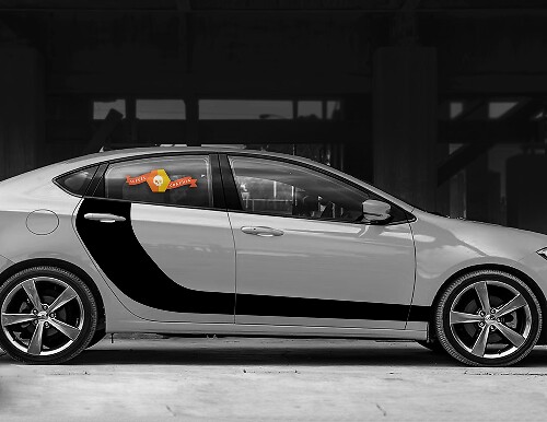 Dodge Dart 2013- 2020 Strisce da hockey laterali con accento sulla porta