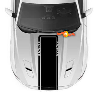 Striscia adesiva con accento sul cofano con testo personalizzato per Ford Mustang 2005-2024
 1