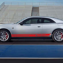 Adesivi geometrici a strisce per pannelli laterali per Dodge Charger Electric 3