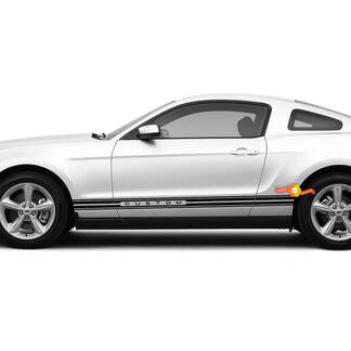 Ford Mustang Rocker Panel Testo personalizzato per modelli dal 2005 al 2024 Decalcomanie Adesivi Strisce 1
