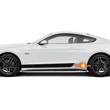 2x Strisce laterali del pannello roccioso inferiore della porta per Ford Mustang 2015 - 2024
 2