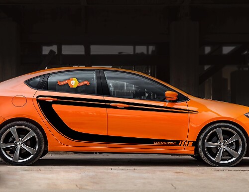 Adesivo in Vinile Strisce Laterali C 2 per Dodge Dart