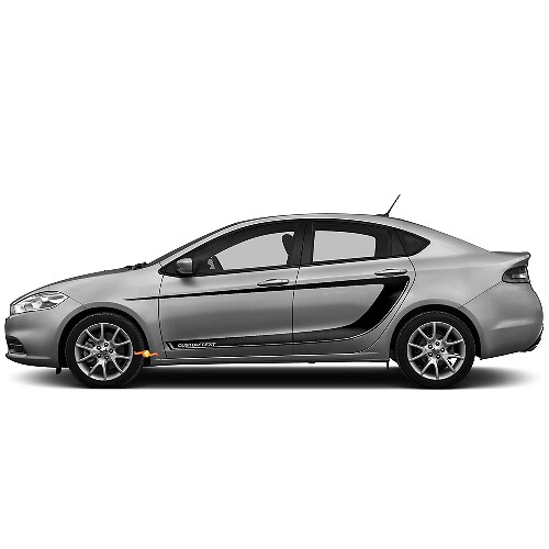 Adesivo in vinile con strisce laterali a C 3 per Dodge Dart