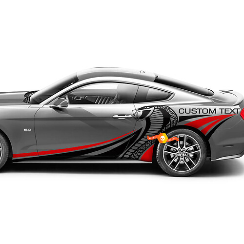 Decalcomania adesiva con testo personalizzato Ford Cobra per Mustang 2015-2024
