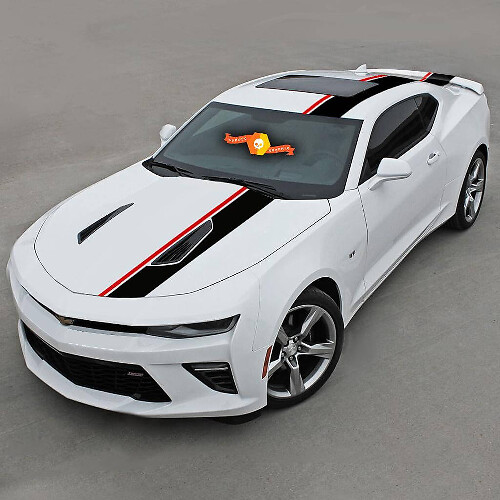 Adesivo in Vinile Doppia Striscia Laterale Superiore per Chevrolet Camaro 2016-2018