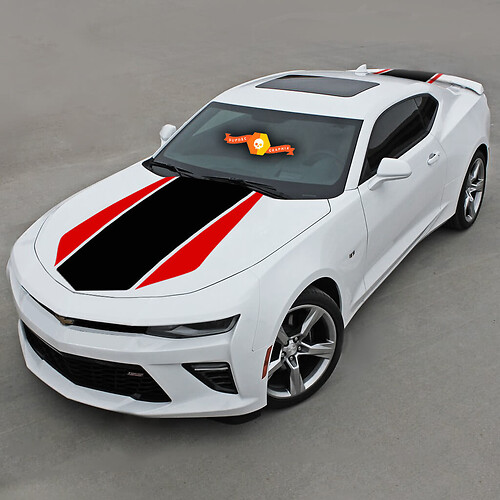 Chevrolet Camaro 2016-2020 (rs,lt) Strisce bicolore anteriori e posteriori
