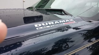 Decalcomanie per cofano DURAMAX 6.6L Turbo Diesel - Nuovo design decalcomania a due colori
