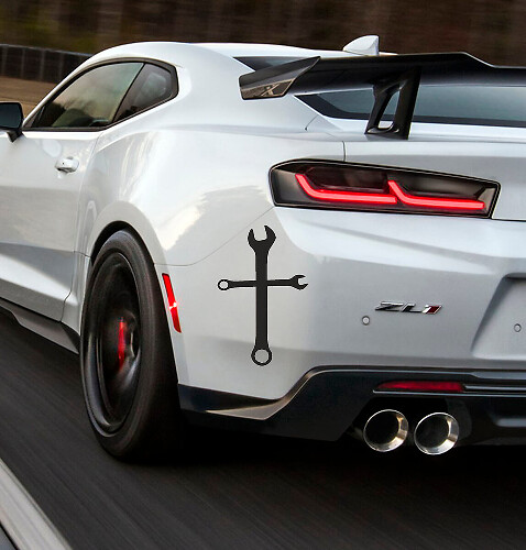 Set di Adesivi in Vinile a Forma di Chiave Inglese per Chevrolet Camaro ZL1