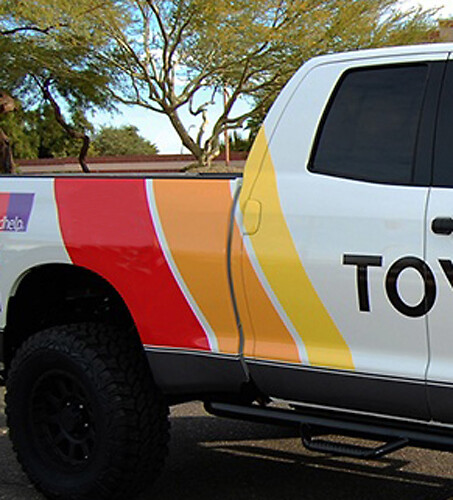 Kit di Adesivi in Vinile Strisce Laterali Stile Retrò Old School per Toyota Tundra