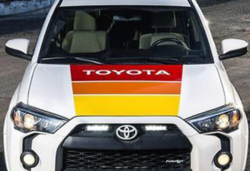 Adesivo in Vinile con Strisce Anni '80 per Cofano per Toyota Tundra Tacoma 4Runner