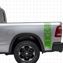 Kit Adesivi a Vinile Personalizzati a Strisce Laterali Posteriori Stile HEMI per Dodge Ram 1500-3500_3