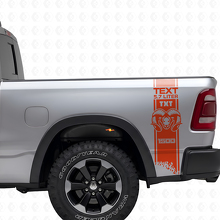 Kit Adesivi a Vinile Personalizzati a Strisce Laterali Posteriori Stile HEMI per Dodge Ram 1500-3500_4