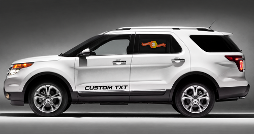 Adesivi in Vinile Personalizzati Coppia di Lettere per Minigonne Laterali per Ford Explorer 2010-2018