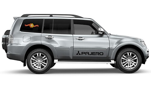 Kit di Adesivi in Vinile con Logo Pajero per Porta Laterale per Mitsubishi Pajero IV