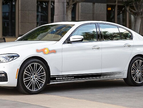 Adesivo decalcomania carrozzeria in vinile strisce laterali BMW Motorsport BMW serie 1 3 5 7 x5 x6
