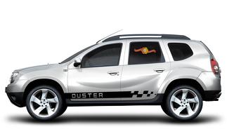 DUSTER Renault & Dacia 2x strisce laterali decalcomania grafica in vinile adesivo logo
