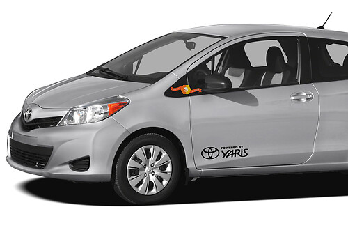TOYOTA YARIS alimentato da 2x grafica adesiva per carrozzeria in vinile per porta laterale
