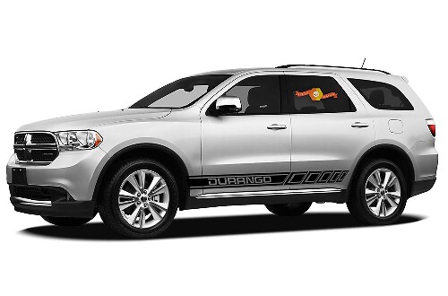 Kit di adesivi in vinile a strisce laterali con contorno marchiato per Dodge Durango