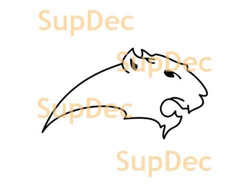 Tigre gatto selvatico Vinile parete finestra bagno adesivo decalcomania n. 1
