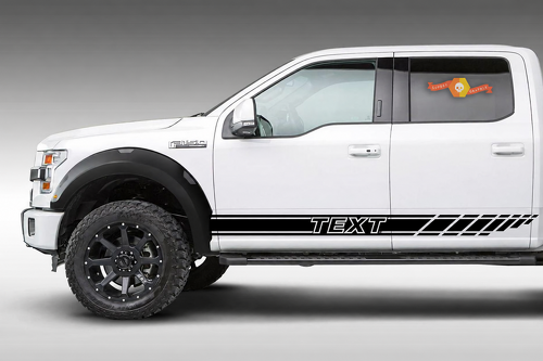 ADESIVO in Vinile a Coppia con Tripla Striscia per Minigonne Rocker Panel per Ford F-150
