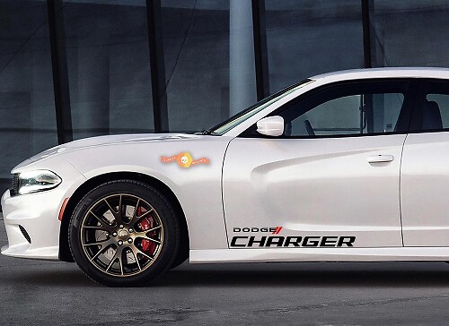 Kit Adesivi in Vinile Racing a Striscia Laterale per Dodge Charger 2011-2018