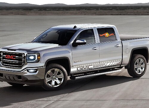 Kit di Adesivi in Vinile con Striscia Laterale Decorata per GMC Sierra 1500