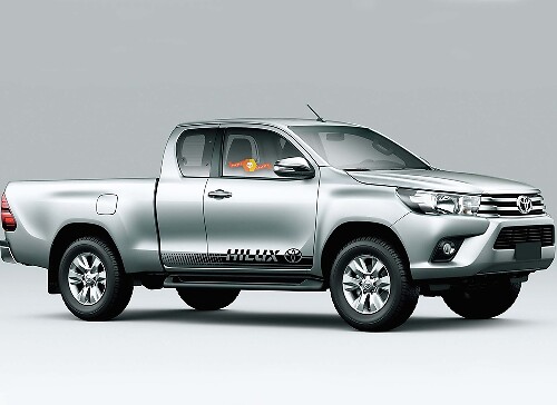2 x TOYOTA HILUX strisce laterali decalcomania per carrozzeria in vinile grafica di qualità premium
