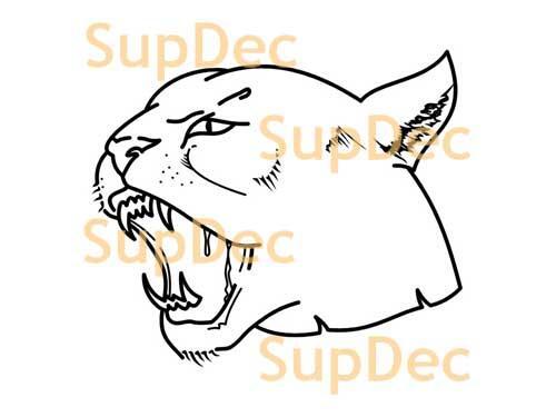 Tigre gatto selvatico Vinile Parete Finestra Bagno Adesivo Decalcomania #2
