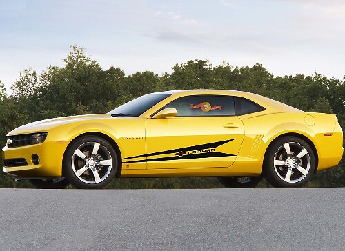 Adesivo in Vinile per Porta Laterale con Strisce Doppio Accento per Chevrolet Camaro