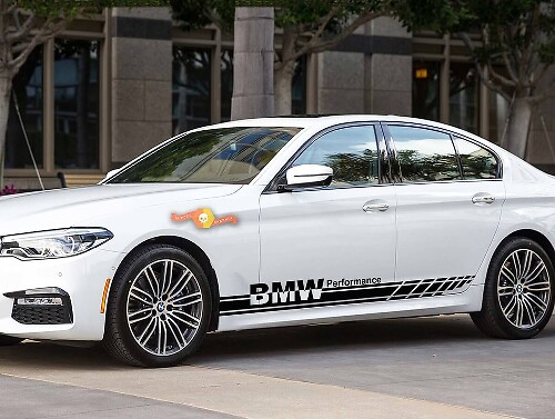 BMW Performance 2x Stripes laterali adesivi in ​​vinile BMW 1 3 5 7 Serie x4 x5 x6
