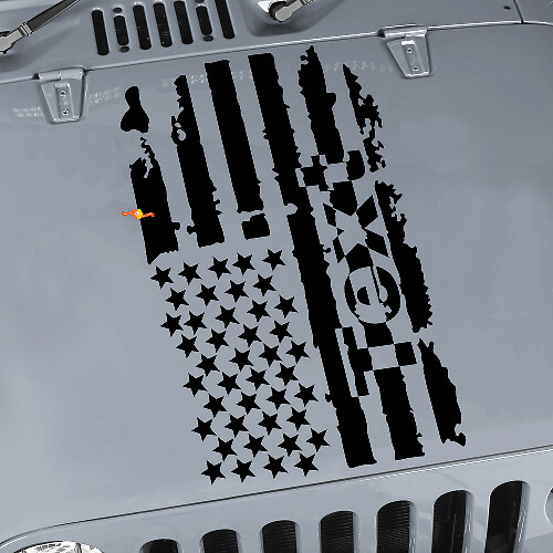 Adesivo decalcomania cofano Bandiera USA Adesivo vinilico grafico per Jeep Wrangler
