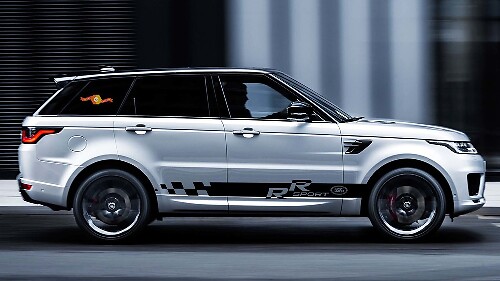 Adesivo in vinile laterale a strisce a scacchi RR per Land Rover Range Rover Sport