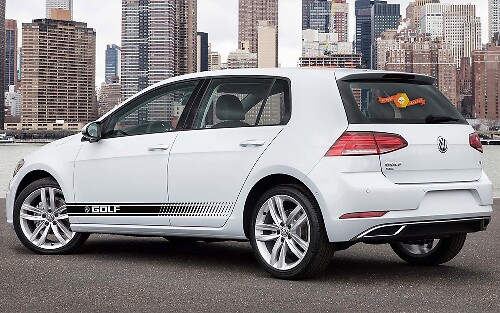 VOLKSWAGEN GOLF GTI 2x strisce laterali decalcomania adesivi per auto logo emblema in vinile
