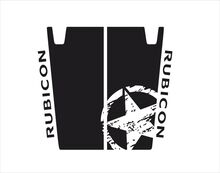 Kit per Jeep RUBICON Wrangler Hood Badge decalcomania in vinile grafica adesiva 2007-2018
 2