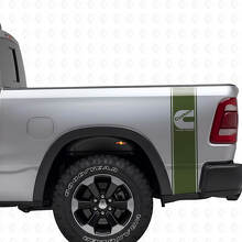 Kit adesivi in vinile a strisce laterali posteriori stile C per camion Dodge Turbo Diesel_3