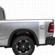 Kit adesivi in vinile a strisce laterali posteriori stile C per camion Dodge Turbo Diesel_5