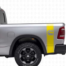 Kit adesivi in vinile a strisce laterali posteriori stile C per camion Dodge Turbo Diesel_6