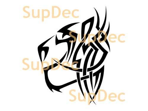 Adesivo in vinile per parete finestra bagno Tiger wild cat #7
